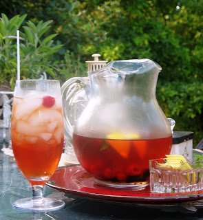 Sangria Style Raspberry Sun Tea