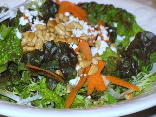 Spring Salad with Roasted Pine Nuts and Feta Cheese