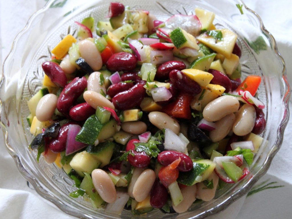Vegetable and Zucchini Salad with Beans