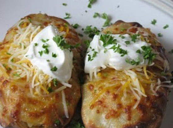 Potato Skins with Cheesy Crusts