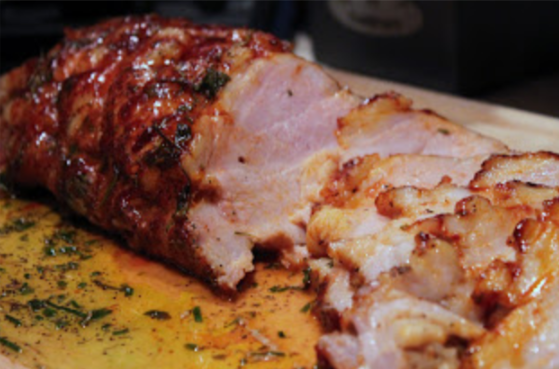 Boneless Pork Loin with Spice and Herb Glaze